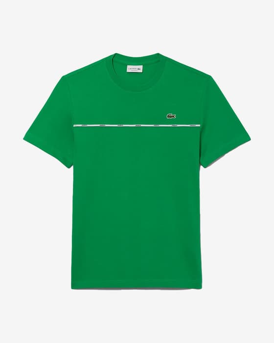 Camiseta Lacoste Trim Cotton manga corta verde intenso
