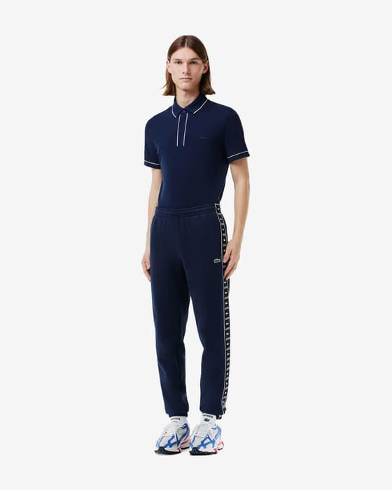 Pantalón largo Lacoste Stripe Logo azul marino