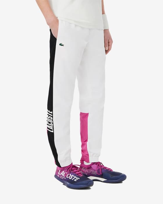 Lacoste Sport Colour-Block Trousers white black pink