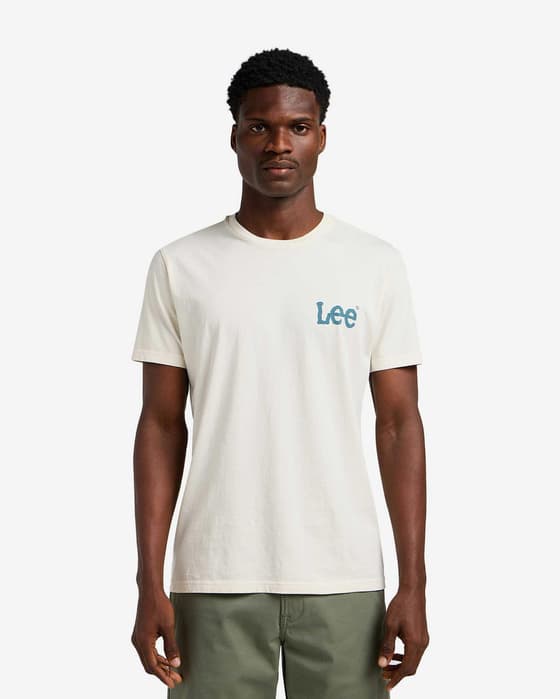 Camiseta Lee Medium Wobbly manga corta blanco azul