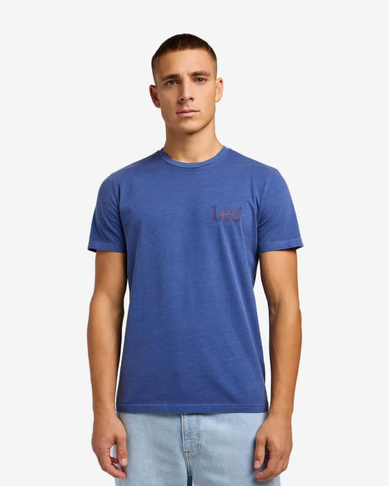 Camiseta Lee Medium Wobbly manga corta azul