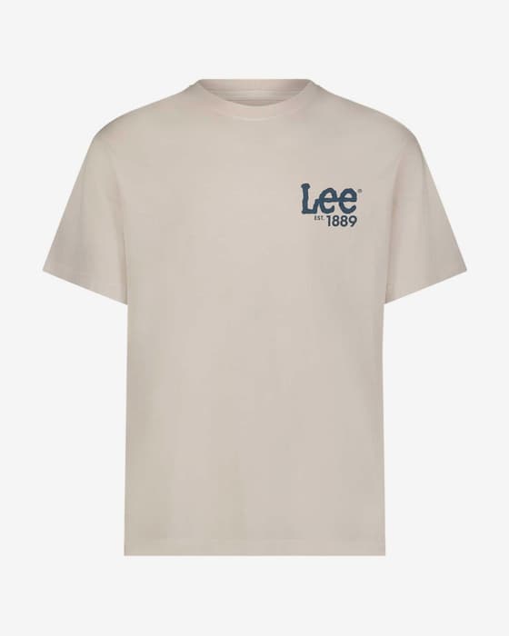 Camiseta Lee Loose Logo manga corta beige claro