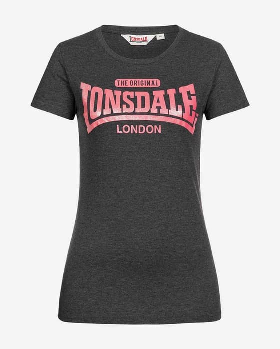 Lonsdale Tulse Short Sleeve T-shirt Black Pink Women