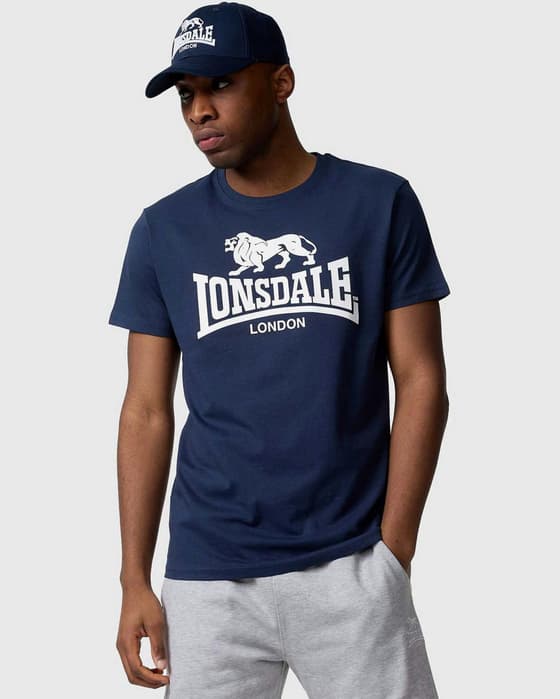 Koszulka Lonsdale St. Erney krótki rękaw niebieski biały