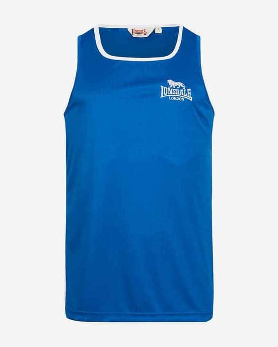 Lonsdale Amateur Singlet Vest Blue White