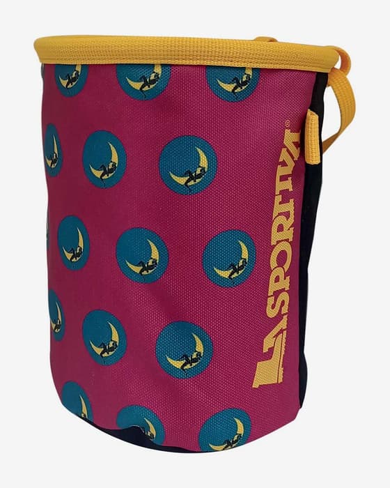 Bolsa para magnesio La Sportiva Climbing On The Moon rojo amarillo