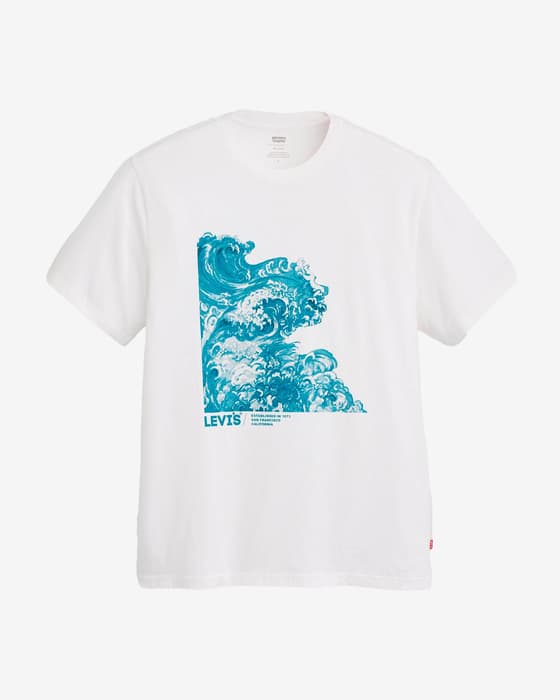 Camiseta Levi's Relaxed Fit manga corta blanco puro azul
