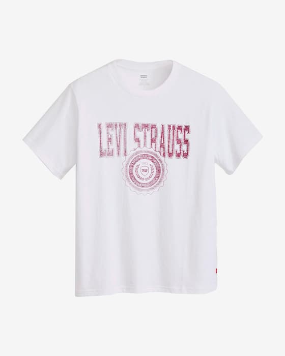 Camiseta Levi's Relaxed Fit manga corta blanco puro rojo