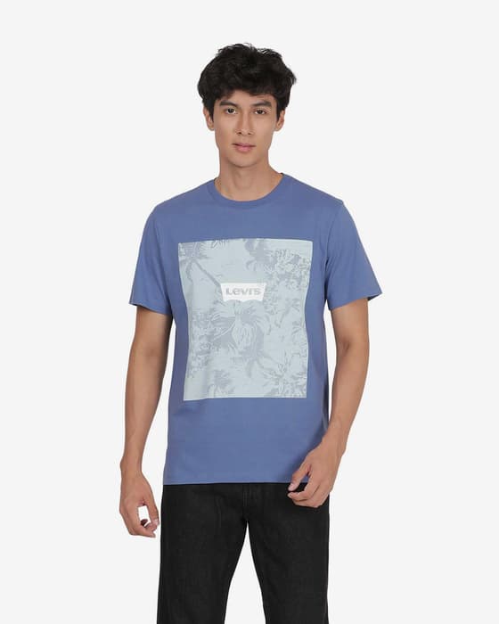 Camiseta Levi's Graphic Crewneck manga corta azul verde claro
