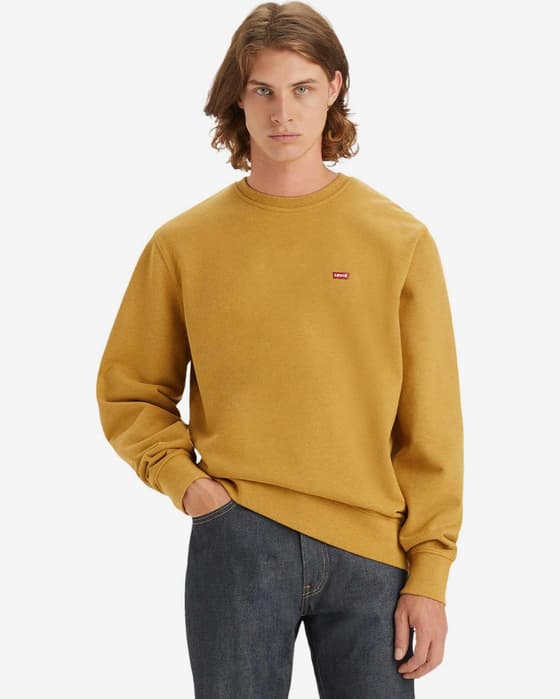 Sudadera Levi's New Original Crew amarillo mostaza rojo