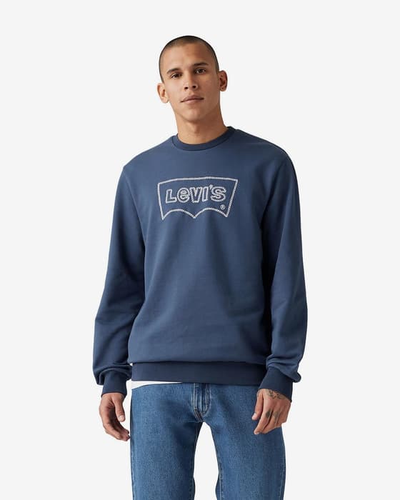Sudadera Levi's Standard azul marino blanco