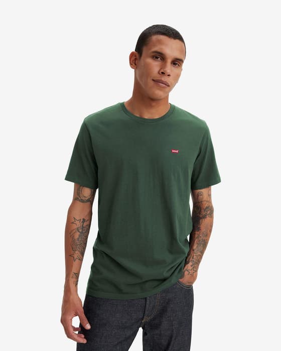 Camiseta Levi's Original Logo manga corta verde oscuro
