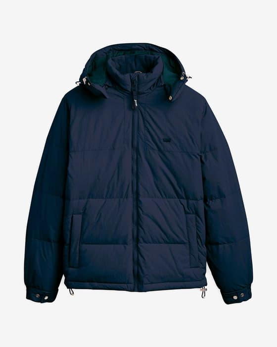 Chaqueta con capucha Levi's Rockridge Short Puffer azul oscuro