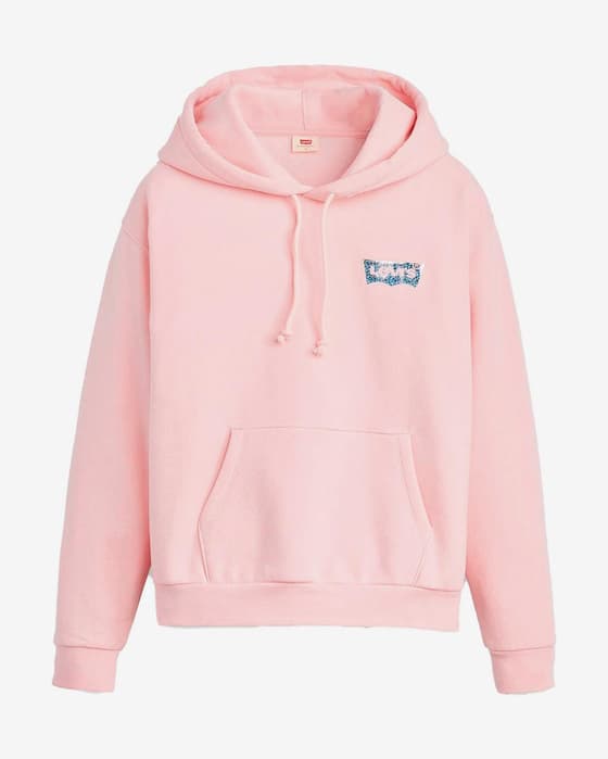 Sudadera con capucha Levi's Everyday rosa coral mujer