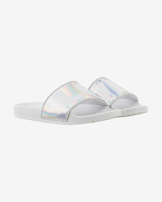 Chanclas Levi's June blanco plateado mujer