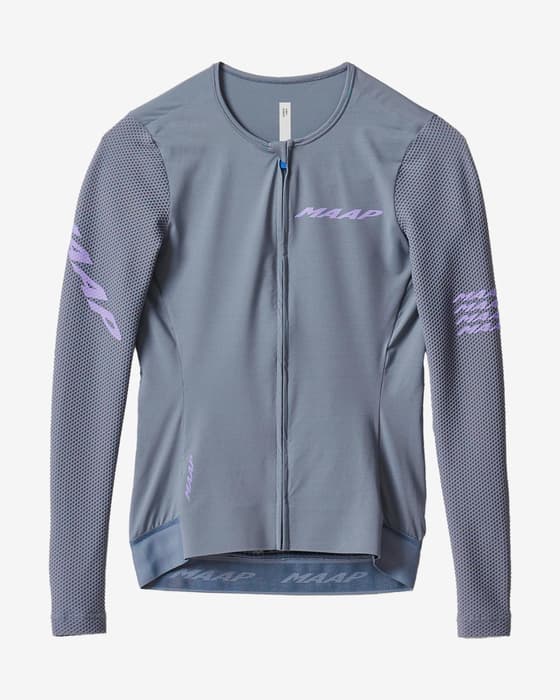 Maillot MAAP Emerge manches longues gris foncé violet femme