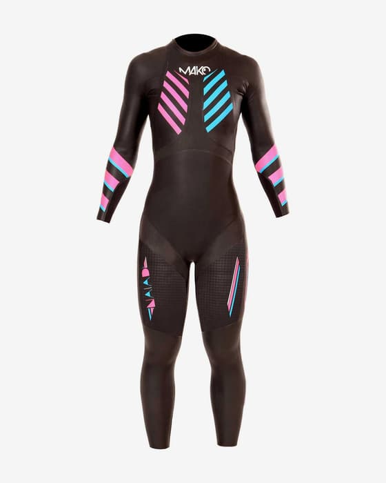 Traje de neopreno Mako Naiad 3.0 negro rosa azul mujer