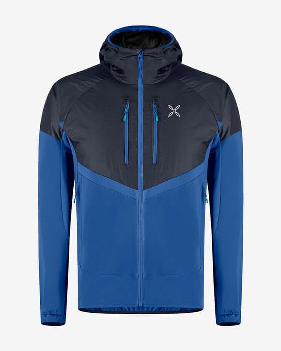 Chaqueta con capucha Montura Spitze Hybrid azul luminoso negro