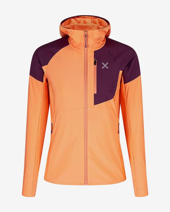 Chaqueta con capucha Montura Spitze Maglia naranja lila mujer