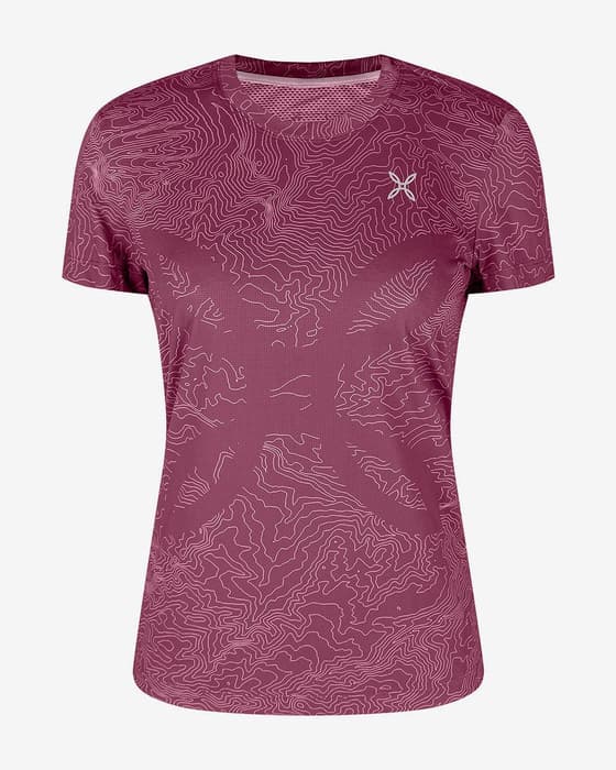 Camiseta Montura Topographic Sublime manga corta lila blanco mujer