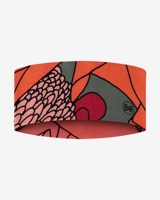 Cinta para la cabeza Buff CoolNet UV Wide naranja rojo gris