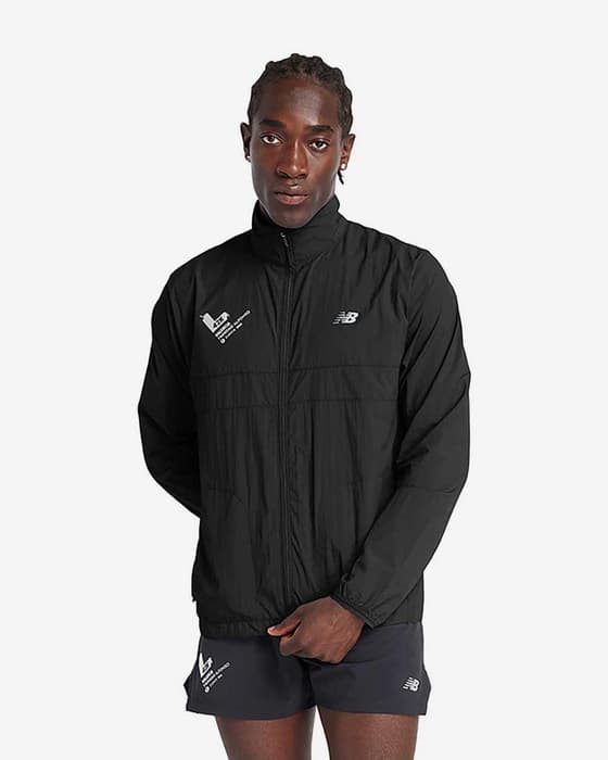 Casaco New Balance Athletics Valencia Marathon 2024 preto laranja