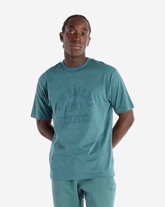 Camiseta New Balance Graphic manga corta verde turquesa