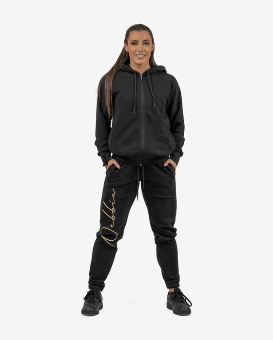 Sudadera con capucha Nebbia Intense Signature Full Zip negro mujer