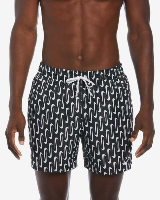 Bañador Nike Swim Swoosh Link negro blanco