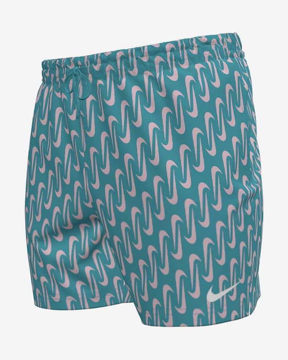 Bañador Nike Swim Swoosh Link azul turquesa rosa