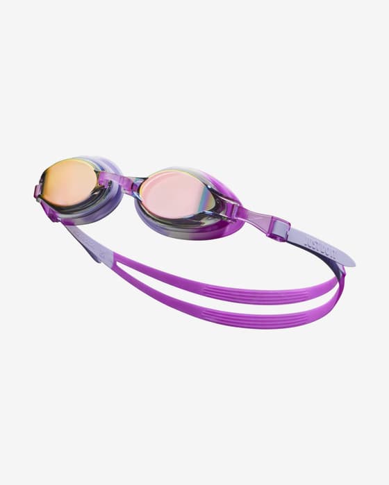 Gafas de natación Nike Swim Chrome lila con lentes espejadas gris junior