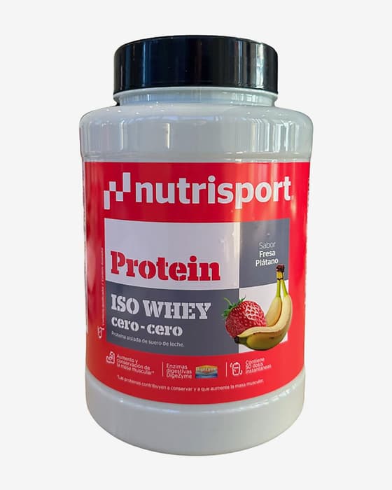 NutriSport Iso Whey Zero Zero 1 kg strawberry and banana flavour