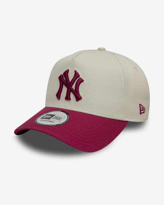 Cappellino New Era Series Patch 9FORTY A-Frame New York Yankees bianco rosa
