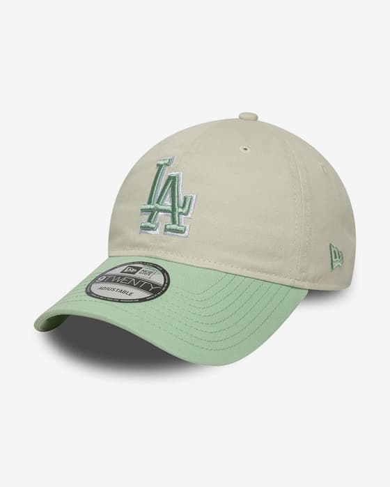 Gorra New Era WS 9TWENTY Los Angeles Dodgers blanco crema verde