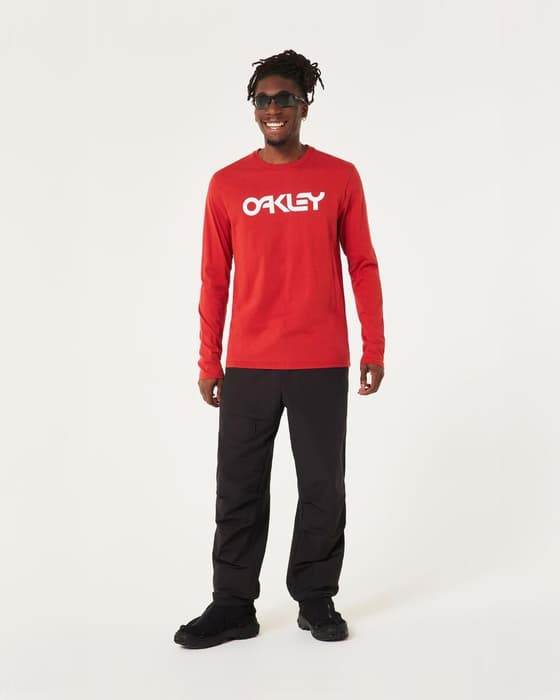 Oakley Mark 2.0 Long Sleeve T-Shirt Red White