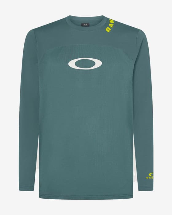 Maillot Oakley Free Ride RC manches longues bleu foncé blanc