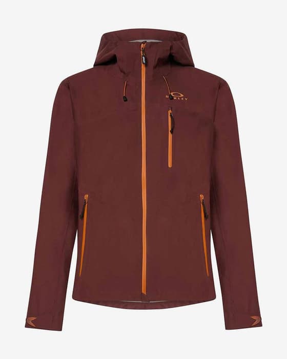 Chaqueta con capucha Oakley Element Ultra Shell 2.0 marrón oscuro naranja