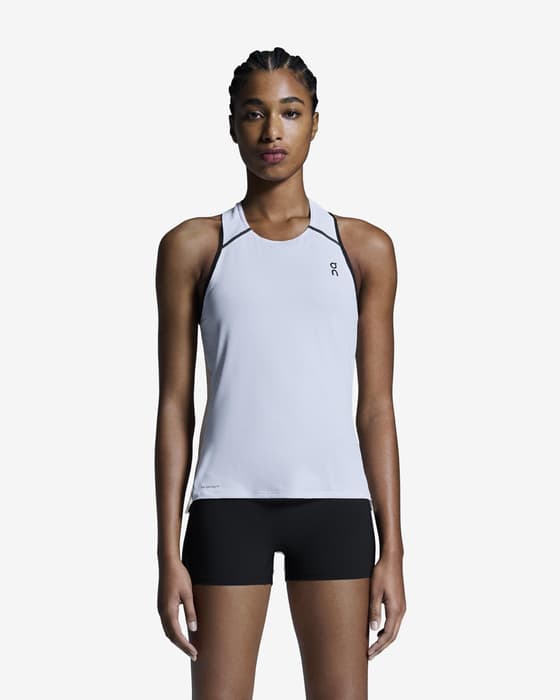 Camiseta On Performance sin mangas blanco mujer