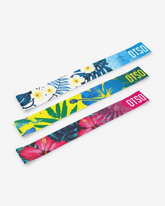 Cinta para la cabeza Otso Pack Floral rosa azul amarillo (3 unidades)