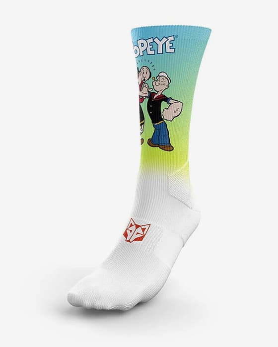 Calcetines Otso Popeye & Olive verde lima azul blanco