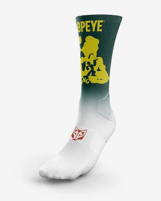 Calcetines Otso Popeye & Olive negro oscuro amarillo