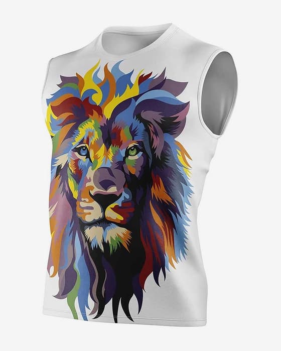 Camiseta Otso Be A Lion sin mangas blanco