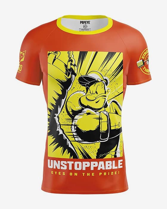 Camiseta Otso Popeye manga corta naranja intenso amarillo