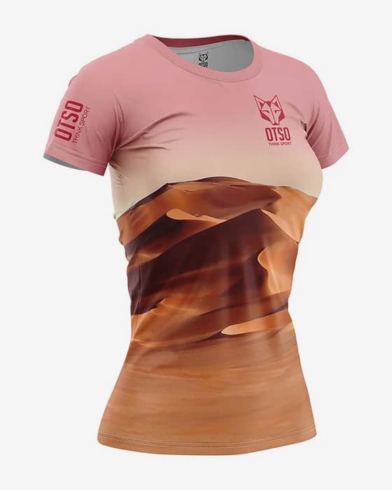 Camiseta Otso Desert manga corta rosa mujer