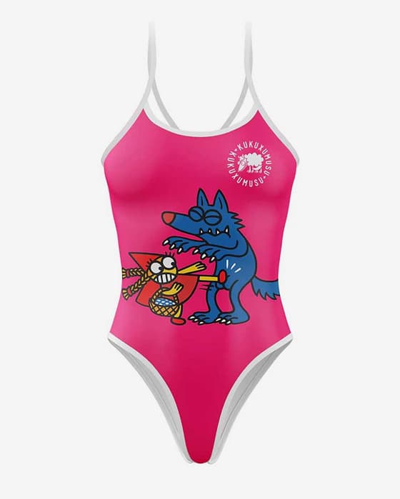 Otso Kukuxumusu F*ck You Swimsuit Pink Blue Women