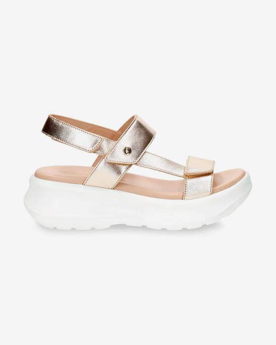 Sandalias Panama Jack Noor Shine dorado mujer