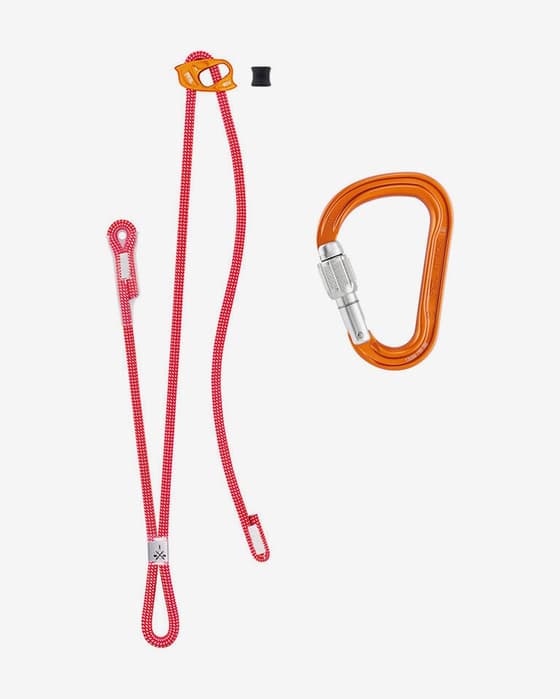 Cabo de anclaje Petzl Dual Connect Adjust + Mosquetón Petzl Attache Screw-Lock