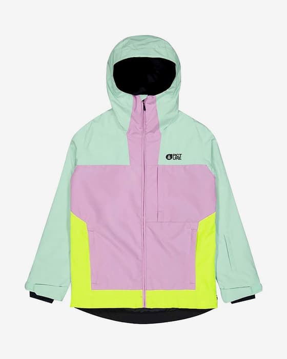 Chaqueta con capucha Picture Seakrest rosa claro verde amarillo mujer