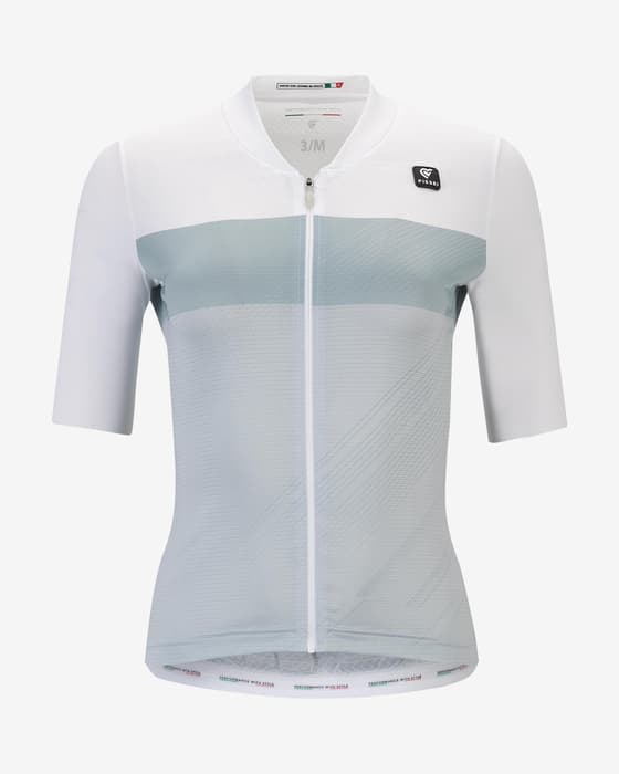 Maillot Pissei Prima Pelle manga corta gris blanco mujer   