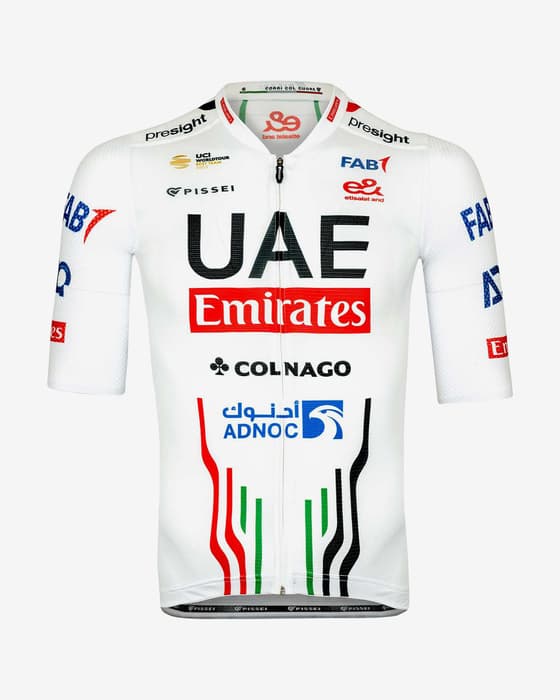 Maillot UAE Team Emirates 2024 Official manche courte blanc